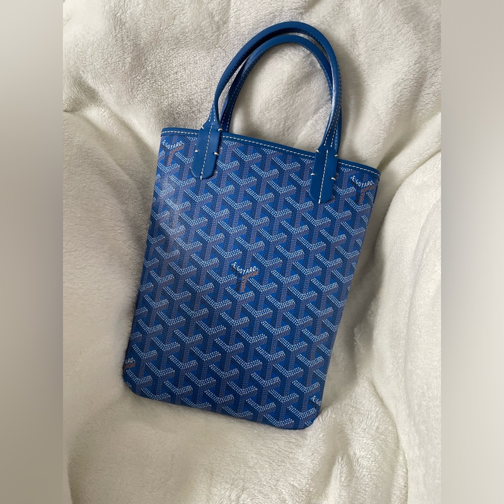 SUPER RARE GOYARD POITIERS TOTE - BLUE